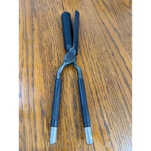 Vintage Stove Heated 3/4" Barrel Tong Curlers/Curling Iron with Black Handles